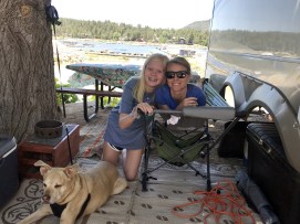 Mandy and Lily at campsite
